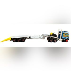 Vintage Majorette truck cab and trailer